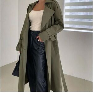 Lightweight double breasted trench coat